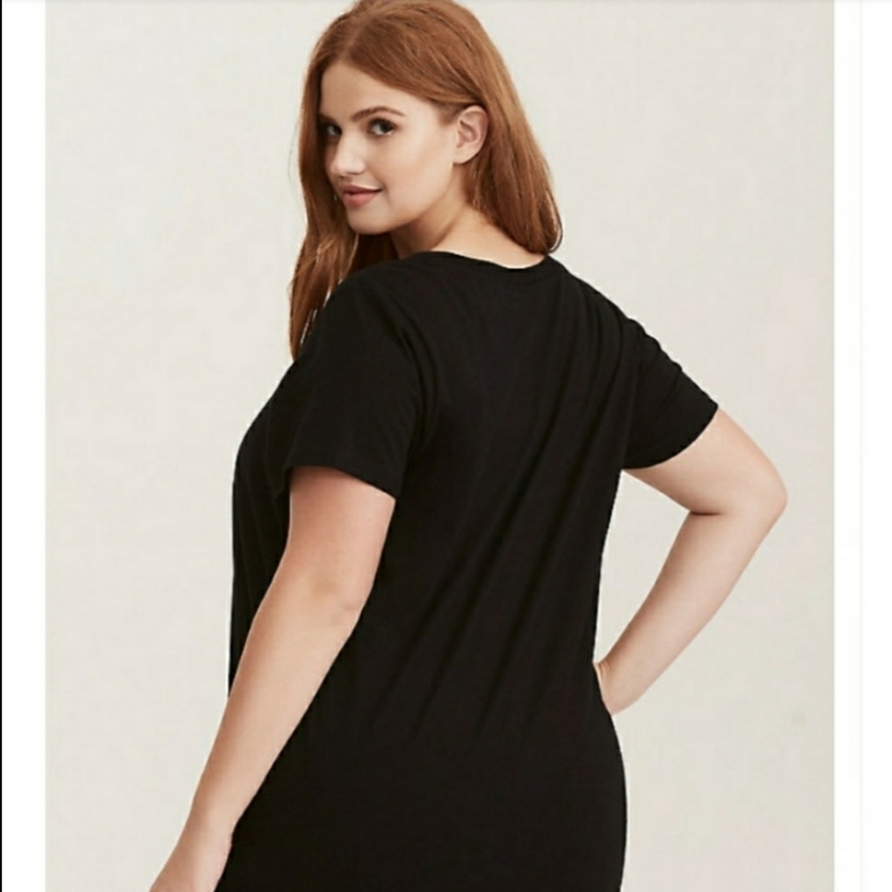 Torrid Rose & Skull Gold Foil T-shirt - Picture 2 of 5